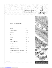 Jade RJDO3003A Use & Care Manual