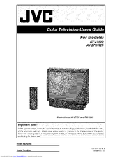 JVC AV-27WR25 User Manual