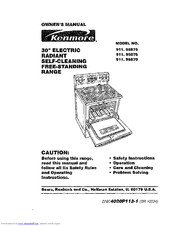 Kenmore 911.95875 Owner's Manual