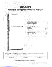 Kenmore 3639632723 Owner's Manual