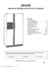 Kenmore 3639507784 Owner's Manual