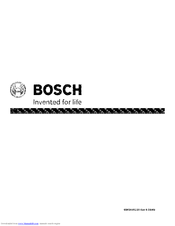 BOSCH SHE33P02UC/59 Manual
