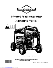 Briggs & Stratton PRO400 Operator's Manual