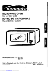 Kenmore 721.60102 Use And Care Manual