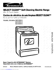 Kenmore SELECT CLEAN 665.95812 Use & Care Manual
