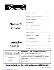 Kenmore 41794814301 Owner's Manual