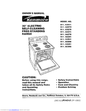 Kenmore 911.63271 Owner's Manual