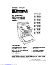 Kenmore 911.63271 Owner's Manual