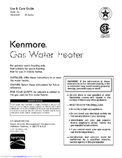 Kenmore 153.332421 Use & Care Manual