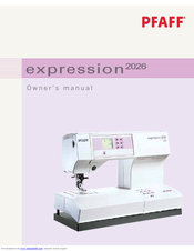 PFAFF expression 2026 Owner's Manual