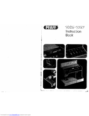 PFAFF 1027 Instruction Book