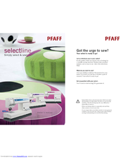 PFAFF selectline Owner's Manual