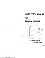 PFAFF Hobby 1037 Instruction Manual