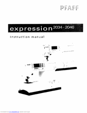 PFAFF Expression 2046 Instruction Manual