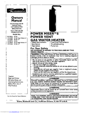 Kenmore Power Miser 8 Owner's Manual