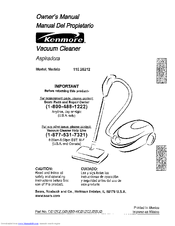 Kenmore 116.262212 Owner's Manual