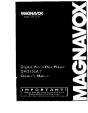Magnavox DVD502AT Owner's Manual