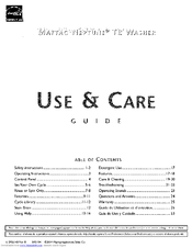 Maytag NEPTUNE FAV9800AWQ Use & Care Manual
