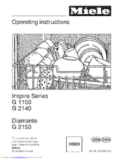 Miele G 1150 Operating Instructions Manual