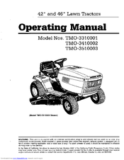 MTD TMO-3310001 Operating Manual