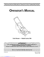 MTD 410 Series Operator's manual Operator's Manual