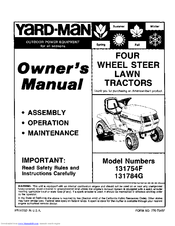 Yard-Man 131754F Owner's Manual