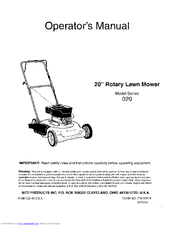 MTD 11B-022B062 Operator's Manual