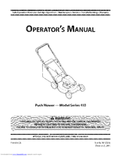 MTD Series 410 Operator's Manual