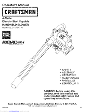 Craftsman Speed Start INCREDI-PULL 316.794710 Operator's Manual