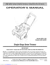 MTD 294 Operator's Manual
