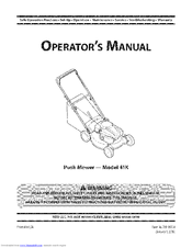 MTD 11A-41K3001 Operator's Manual