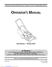 MTD 11A-54M7001 Operator's Manual