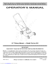 MTD 11A-414A752 Operator's Manual