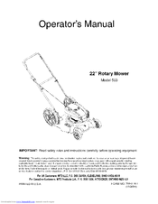 MTD 503 Operator's Manual