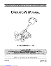 MTD 400 Series Operator's Manual