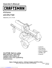 Craftsman 247.77614 Operator's Manual