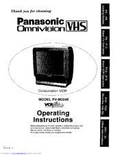 Panasonic Omniversion PV-M2046 Operating Instructions Manual
