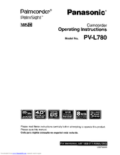 Panasonic Palmcorder PV-L780 Operating Instructions Manual