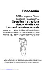 Panasonic ES-8017 Operating Instructions Manual