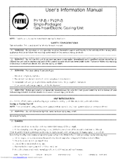 Payne PY1P-B Series User's Information Manual
