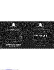 Konica Minolta DiMAGE X1 Instruction Manual