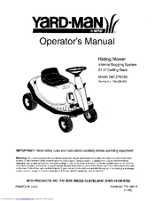 MTD Yard-Man 247.270190 Operator's Manual
