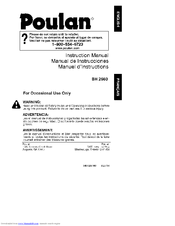 Poulan Pro BH 2660 Instruction Manual