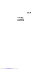 RCA RS3532 User Manual