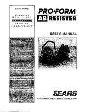 Proform AB RESISTER User Manual