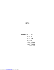 RCA RS3287 User Manual