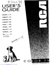 RCA F27701 User Manual