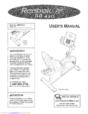 REEBOK RB 450 User Manual