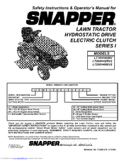 SNAPPER LT200H42IBV2 series 1 Operator's Manual