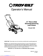 Troy-Bilt 436 Operator's Manual
